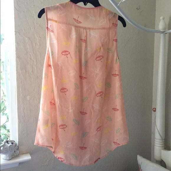 umbrella modcloth top kitsch fun quirky new work twee - Picture 6 of 7